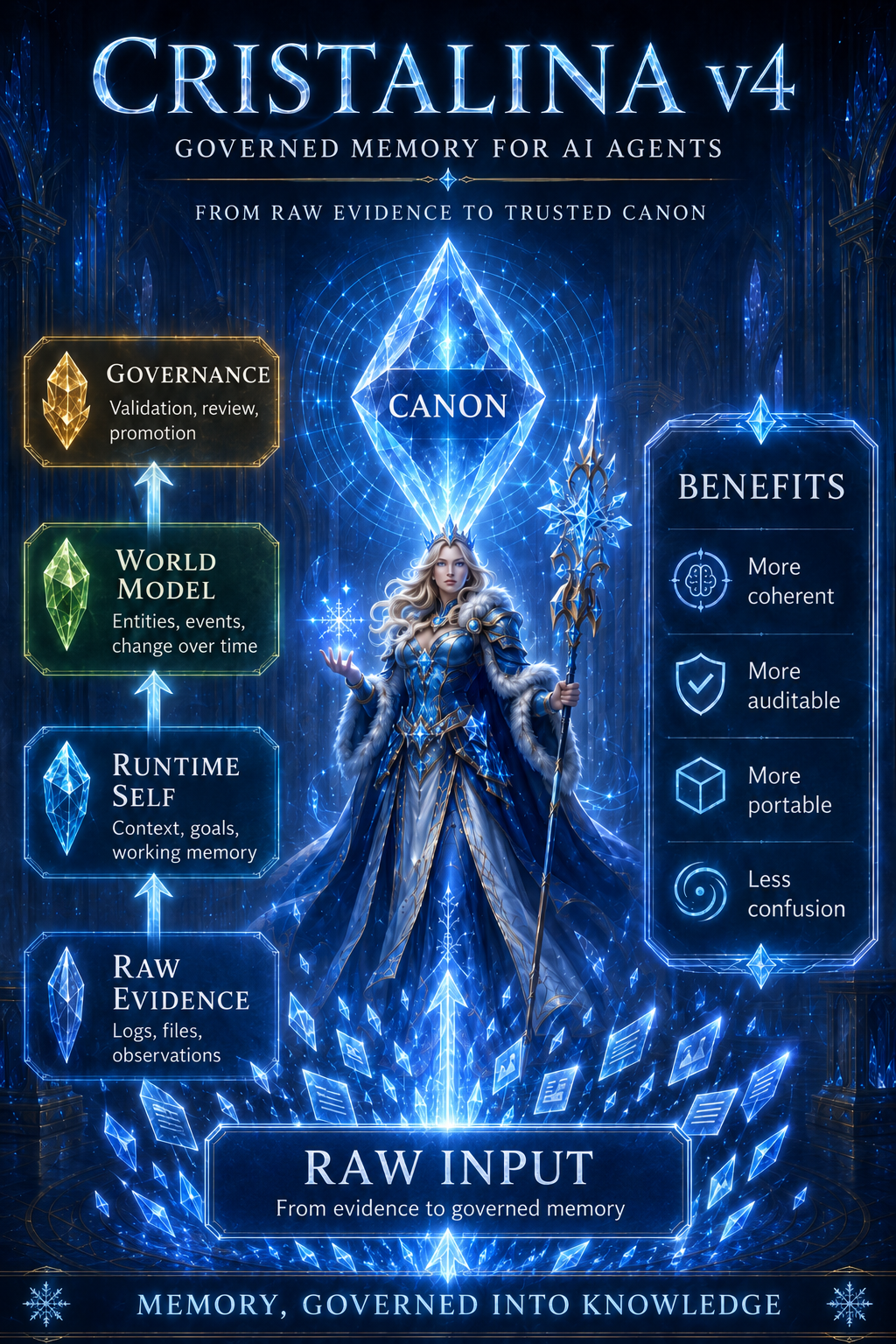 Cristalina v4 governed memory diagram
